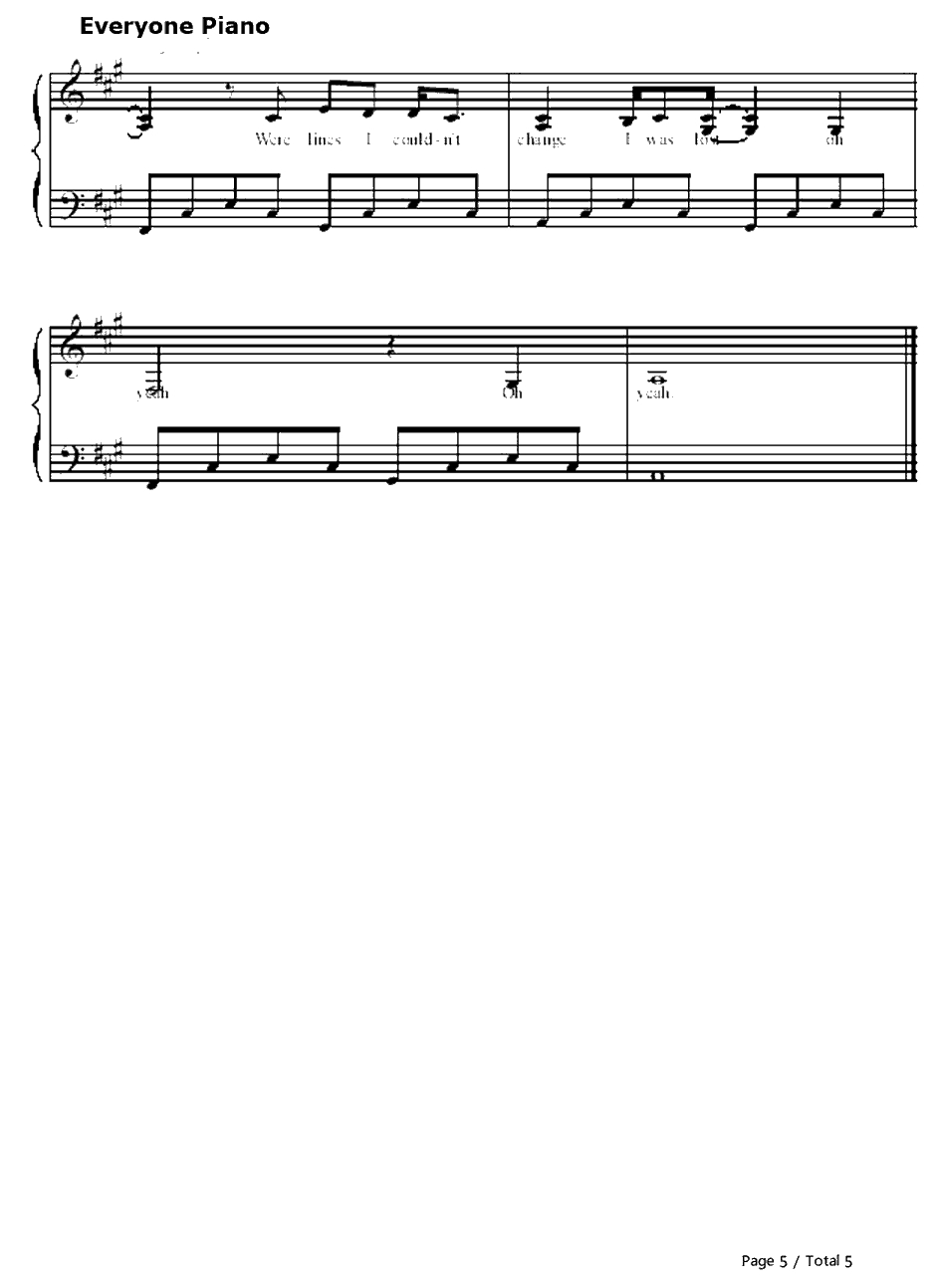 In My Place钢琴谱-Coldplay5