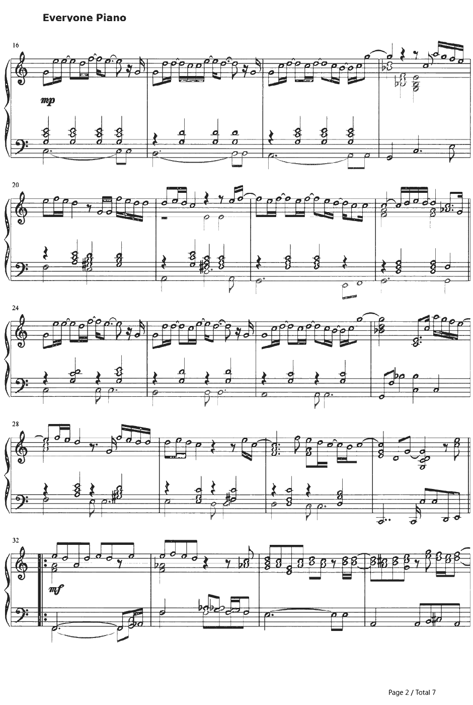 ありがとう钢琴谱-生物股长いきものがかり2