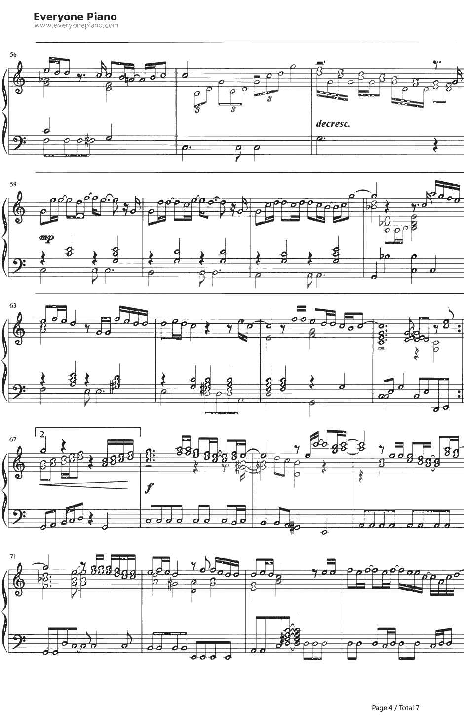 ありがとう钢琴谱-生物股长いきものがかり4