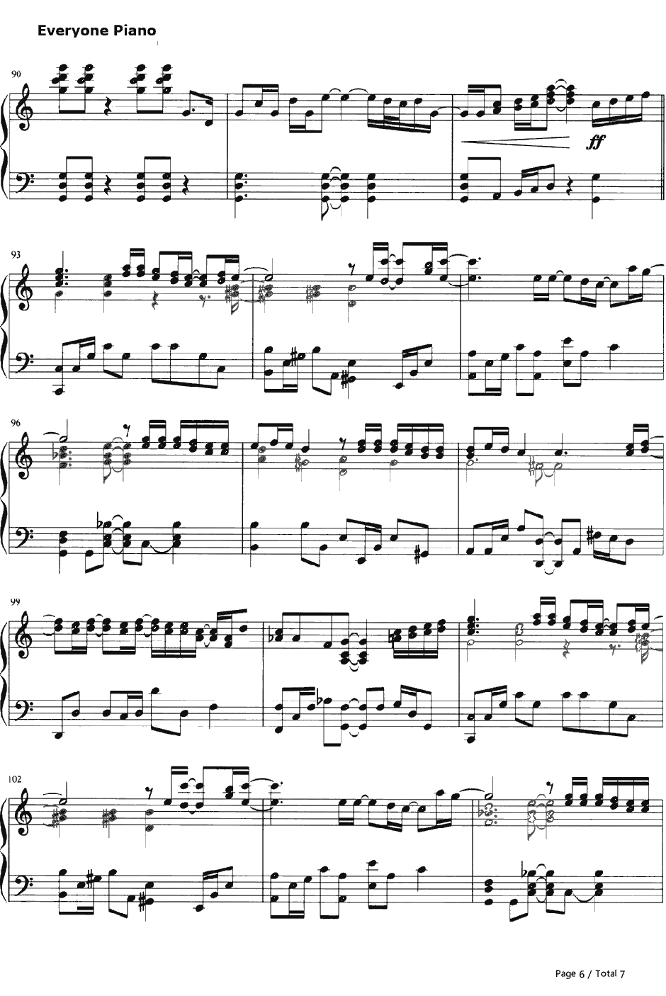 ありがとう钢琴谱-生物股长いきものがかり6