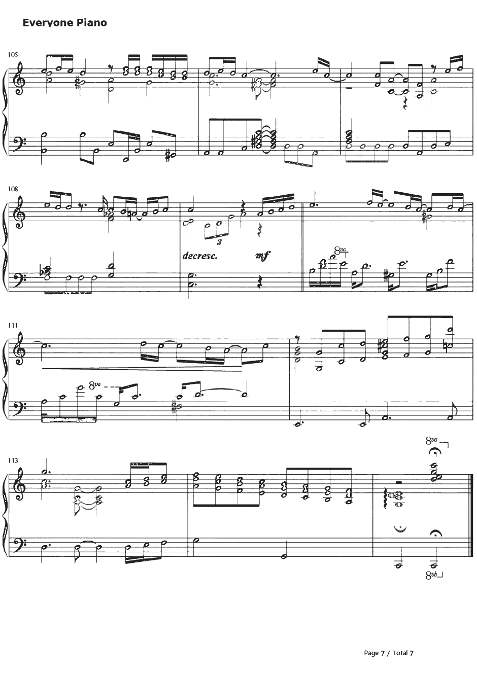 ありがとう钢琴谱-生物股长いきものがかり7