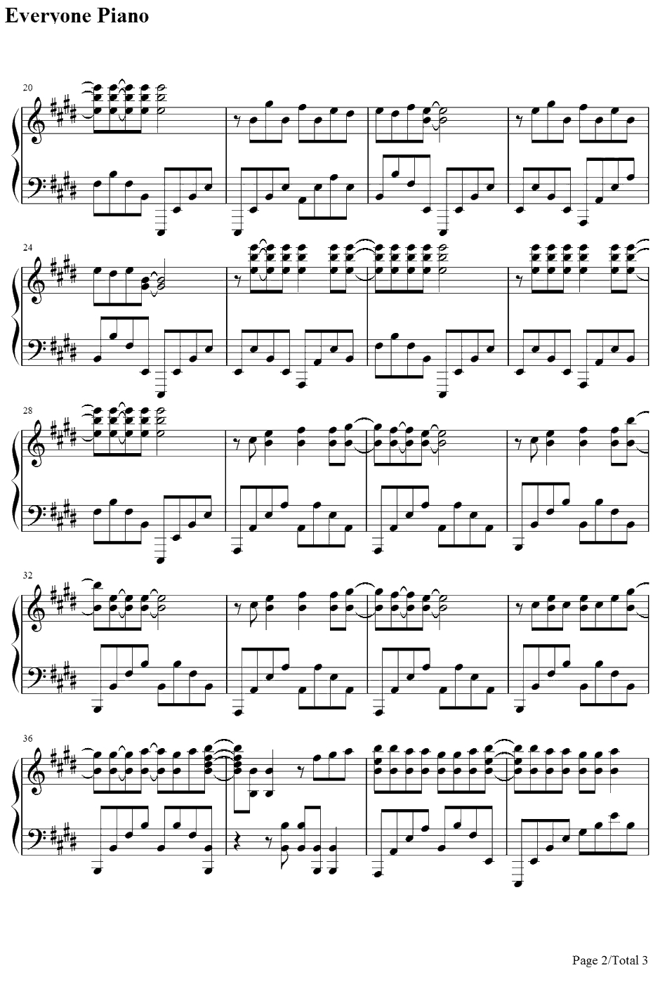 Cagayake! GIRLS钢琴谱-樱高轻音部-K-ON!片头曲2