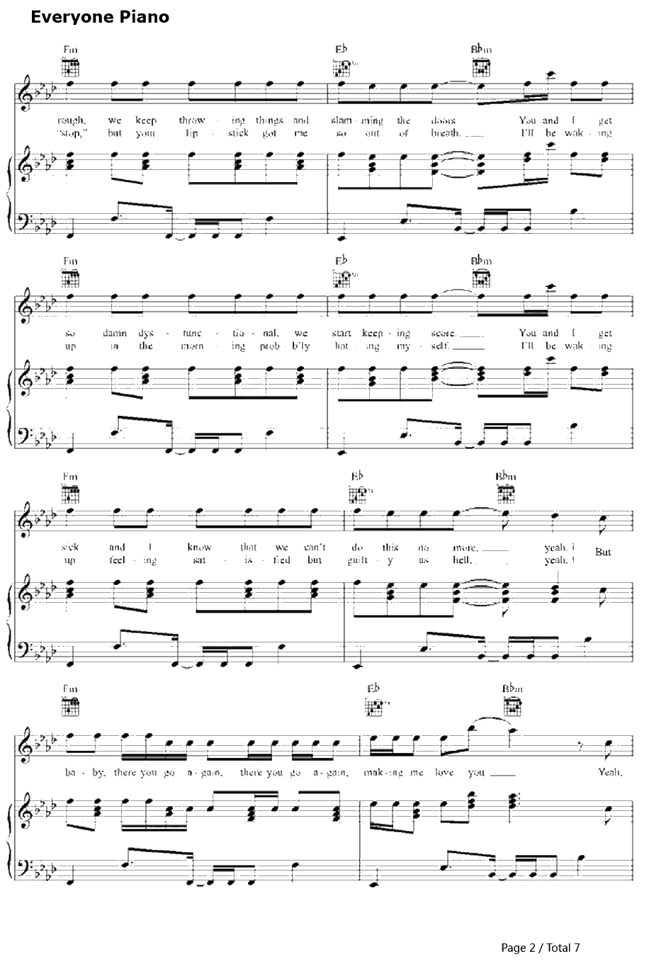 One More Night钢琴谱-Maroon52