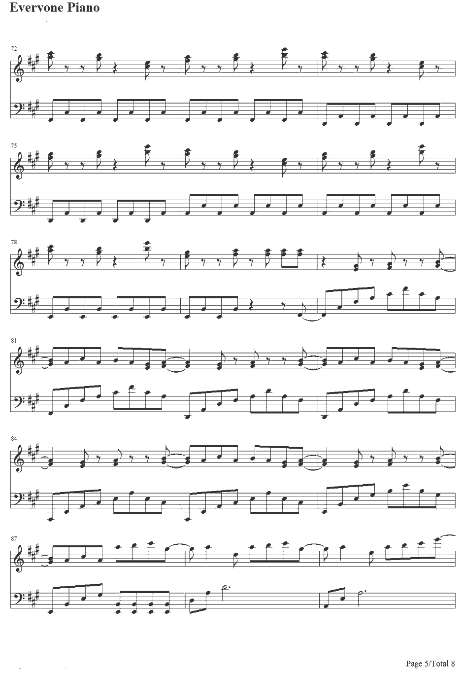 GALLOWS BELL钢琴谱-初音ミク5