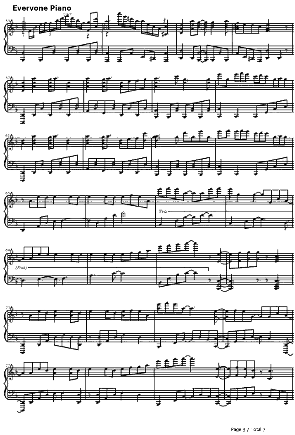 イカサマライフゲイム钢琴谱-GUMI3