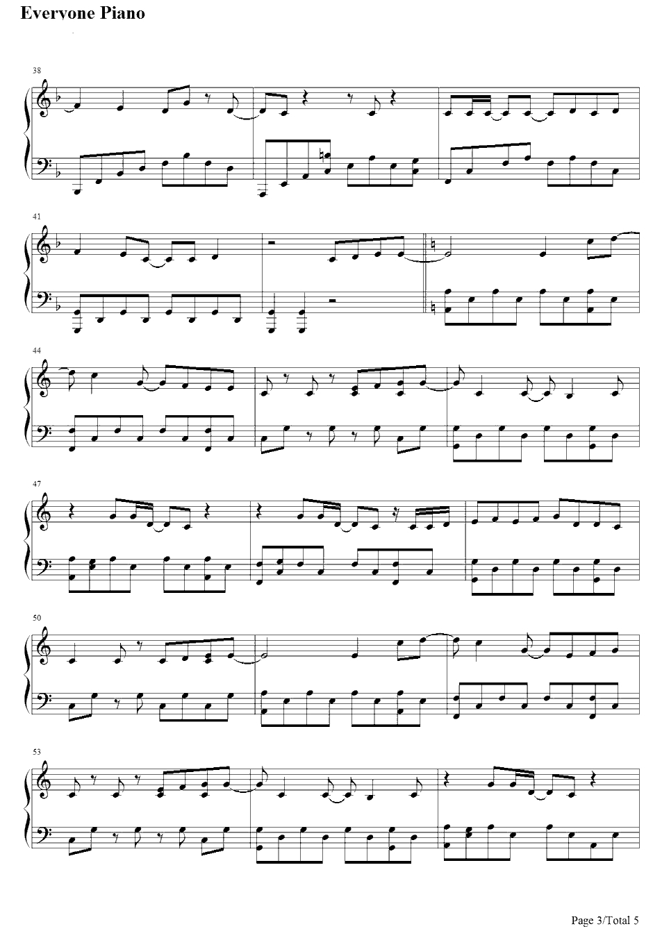 ジェンガ钢琴谱-初音ミク3