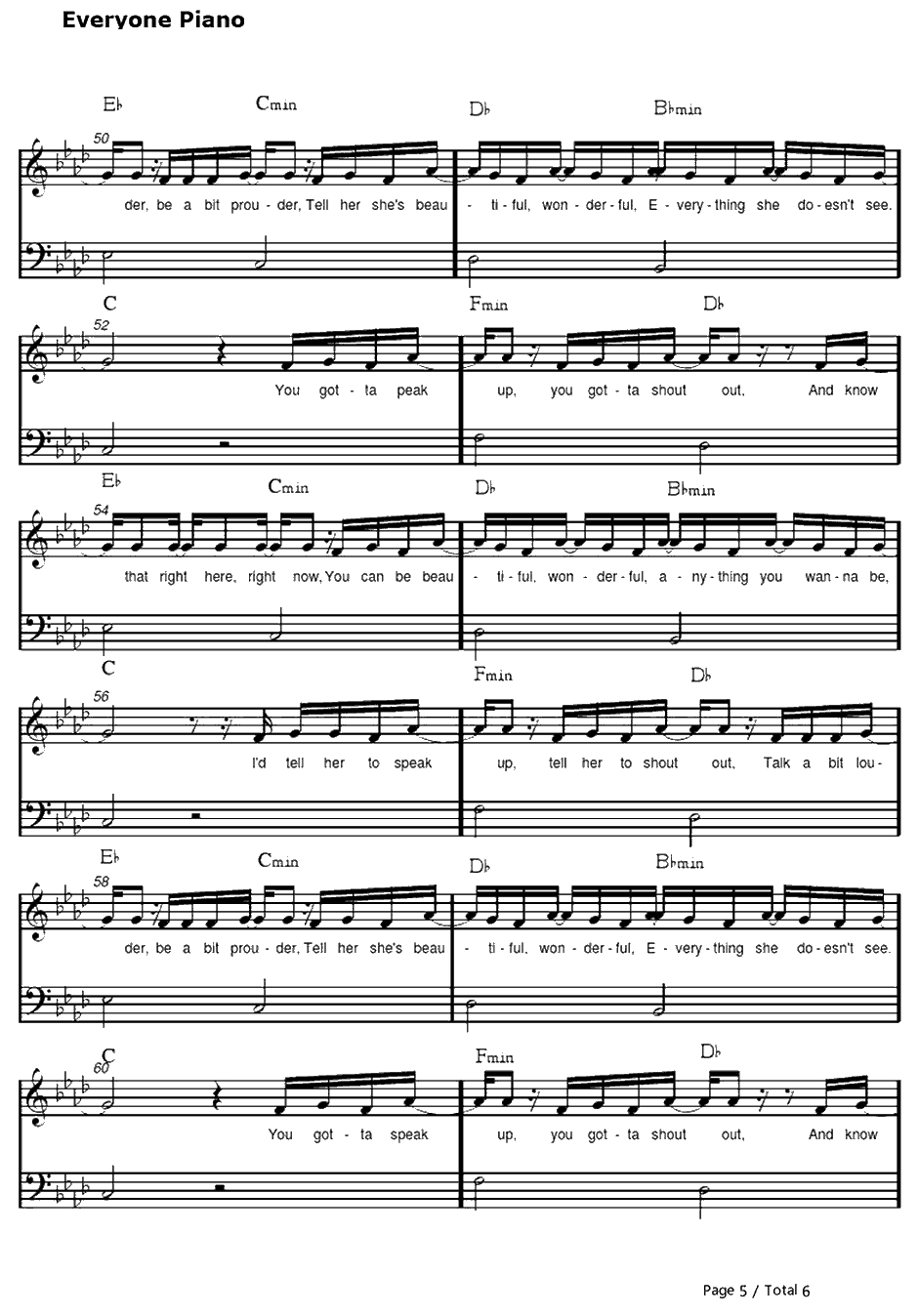 Little Me钢琴谱-LittleMix5