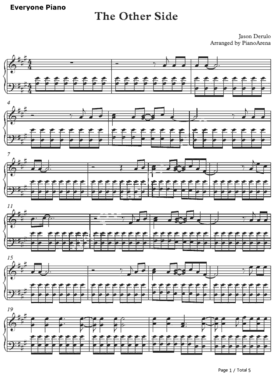 The Other Side钢琴谱-JasonDerulo1