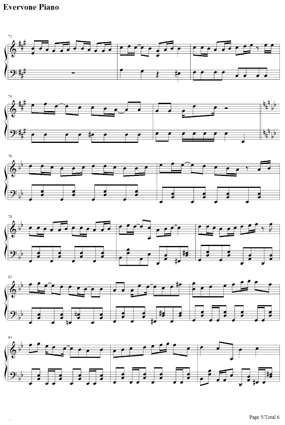 トップシークレット钢琴谱-すこっぷfeat.初音ミク5