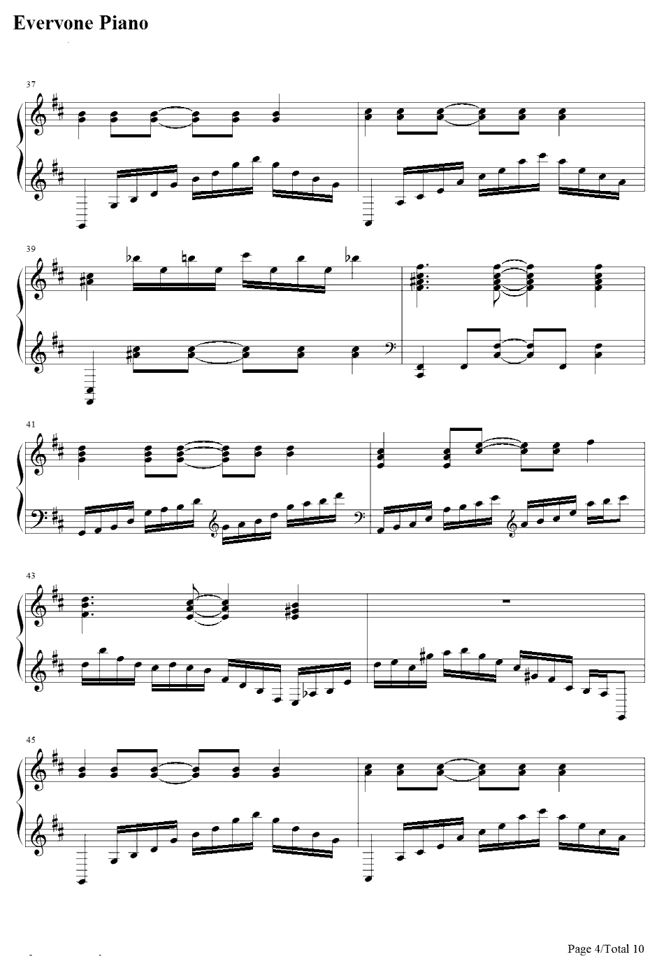 ネクロファンタジア钢琴谱-东方Project-东方妖妖梦4