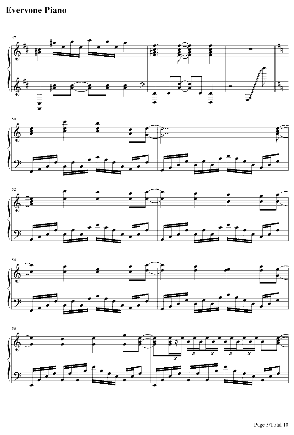 ネクロファンタジア钢琴谱-东方Project-东方妖妖梦5