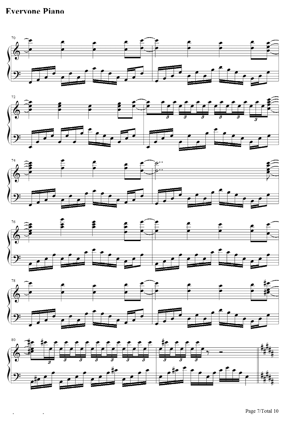 ネクロファンタジア钢琴谱-东方Project-东方妖妖梦7