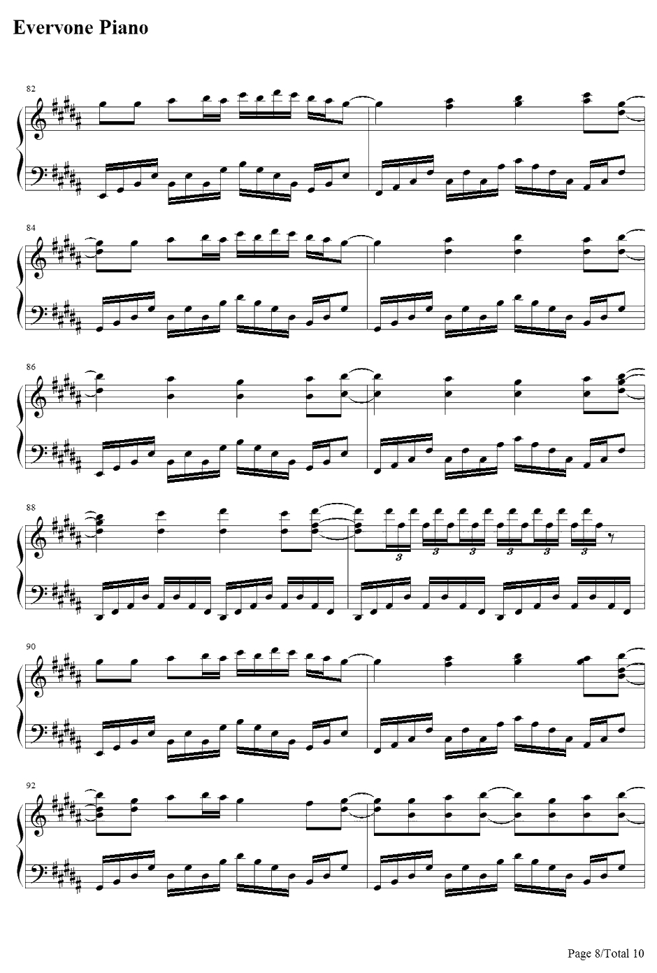 ネクロファンタジア钢琴谱-东方Project-东方妖妖梦8