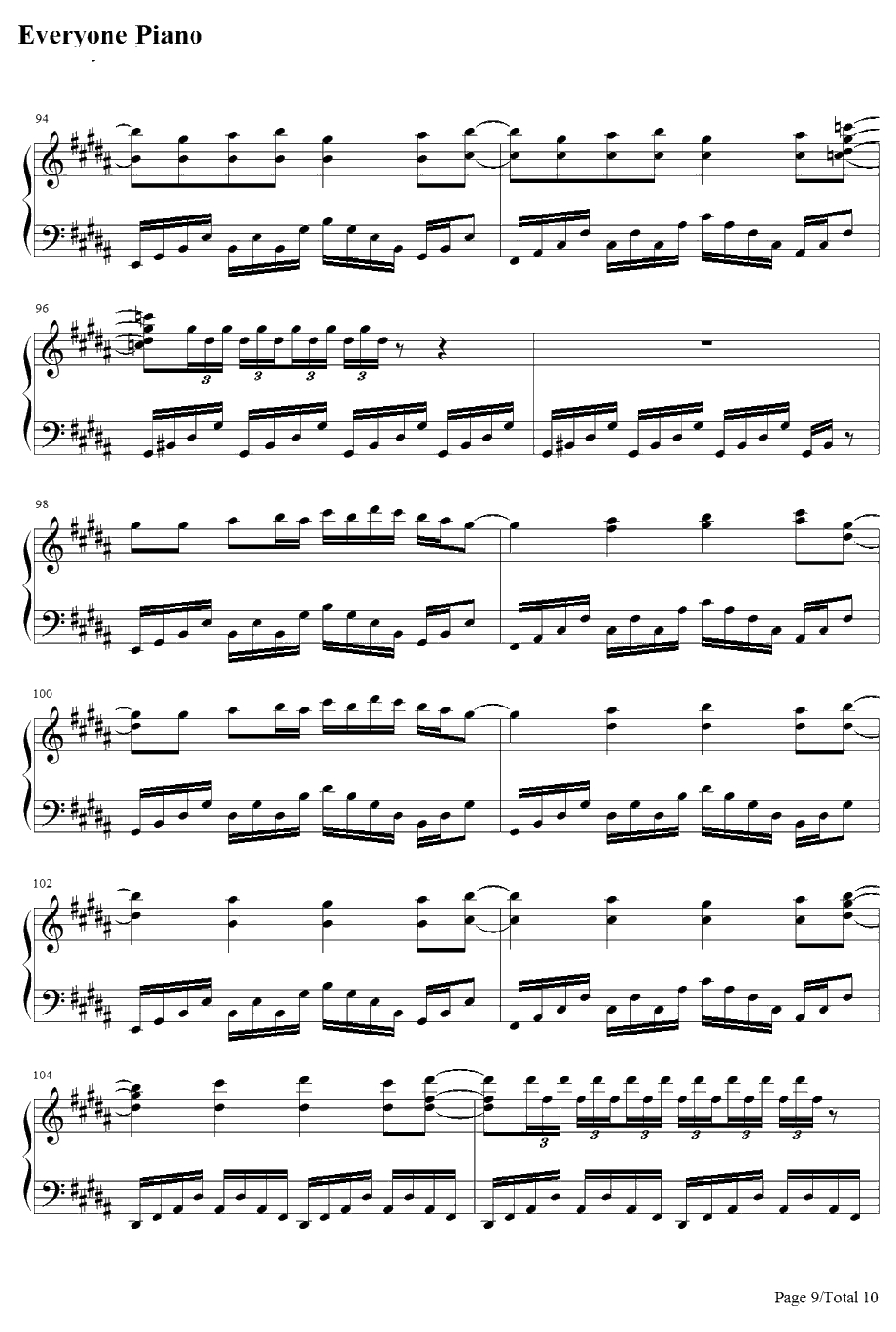 ネクロファンタジア钢琴谱-东方Project-东方妖妖梦9