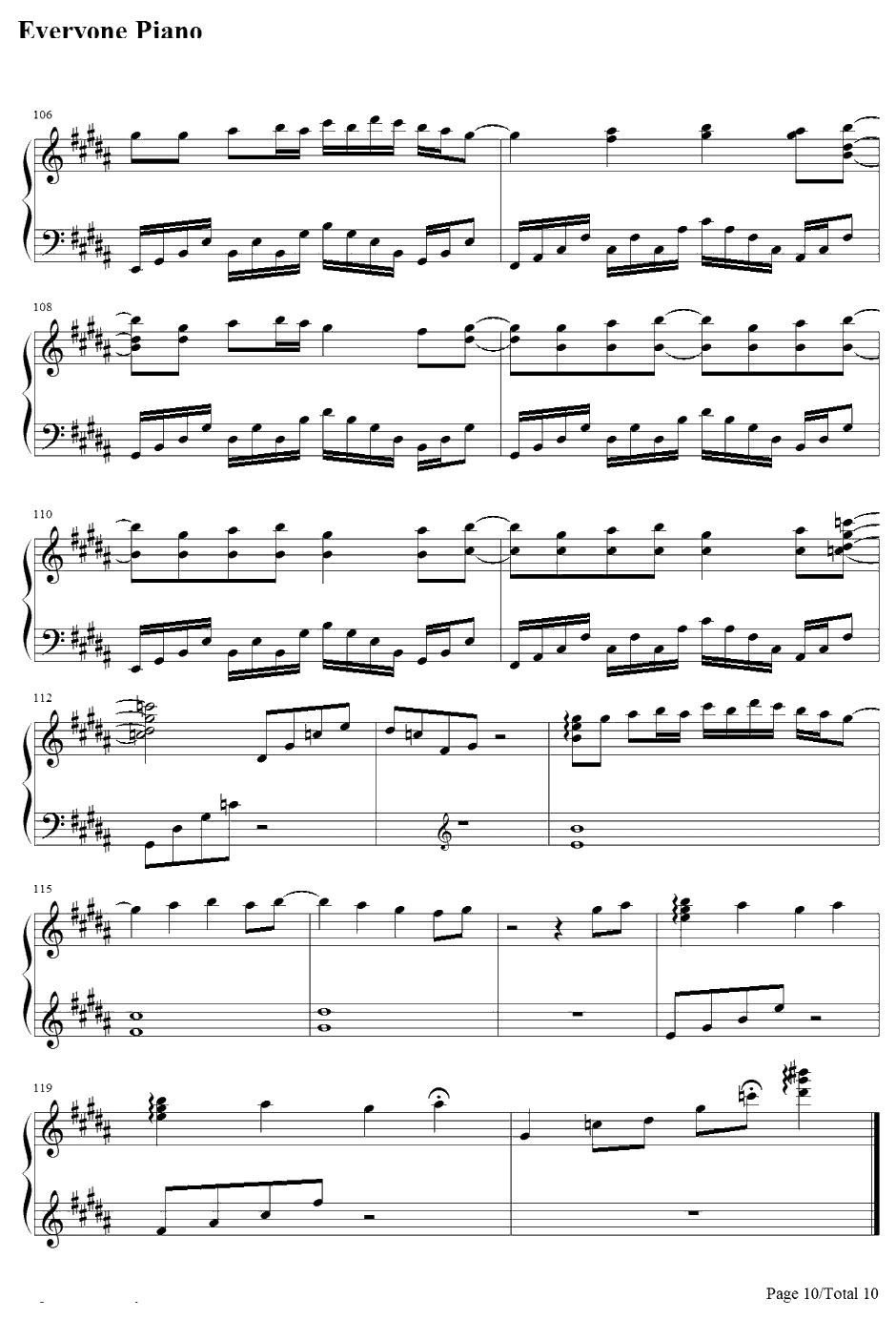 ネクロファンタジア钢琴谱-东方Project-东方妖妖梦10