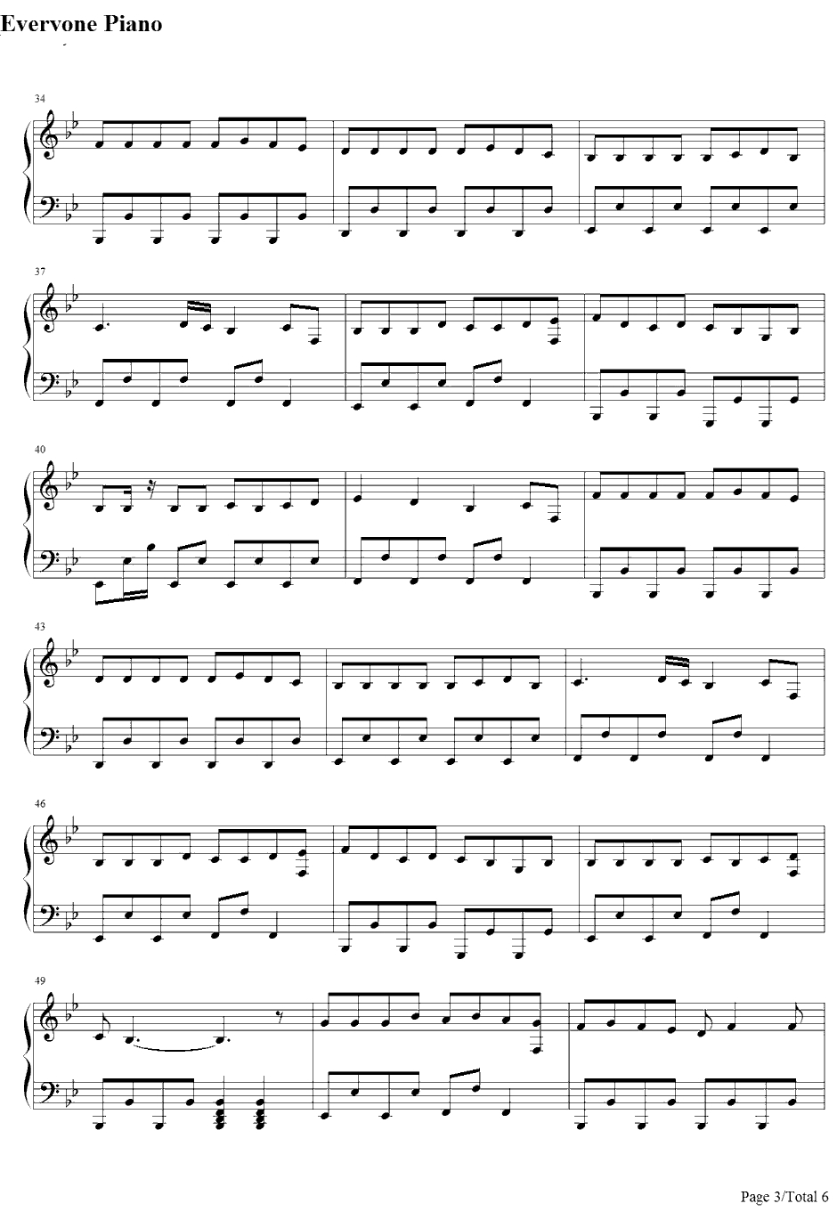 家に帰ると妻が必ず死んだふりをしています。钢琴谱-初音ミク-每天回家老婆都在装死3