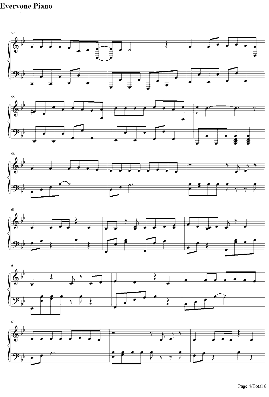 家に帰ると妻が必ず死んだふりをしています。钢琴谱-初音ミク-每天回家老婆都在装死4