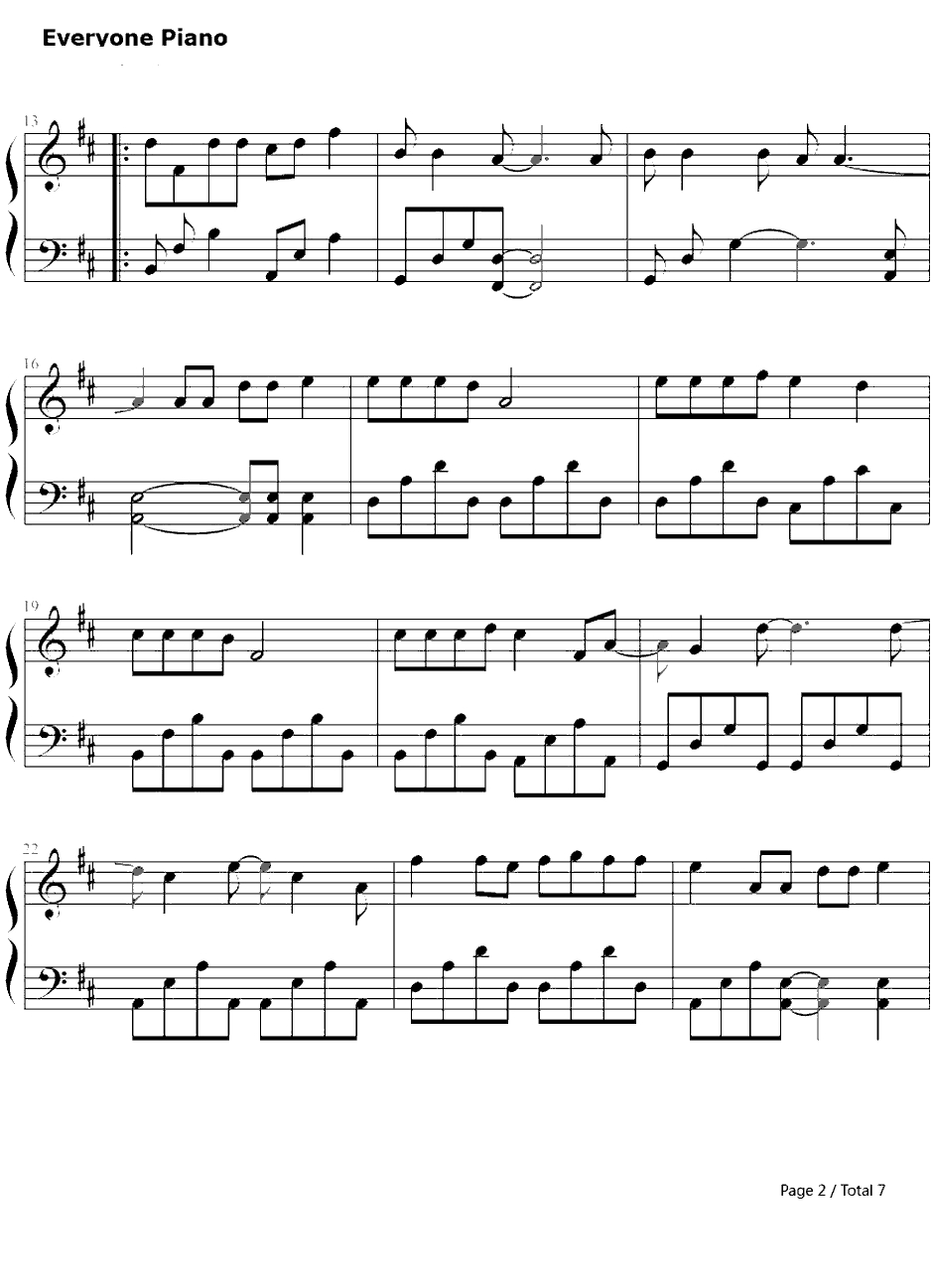 Anyone Of Us钢琴谱-葛瑞盖斯（GarethPaulGates）2