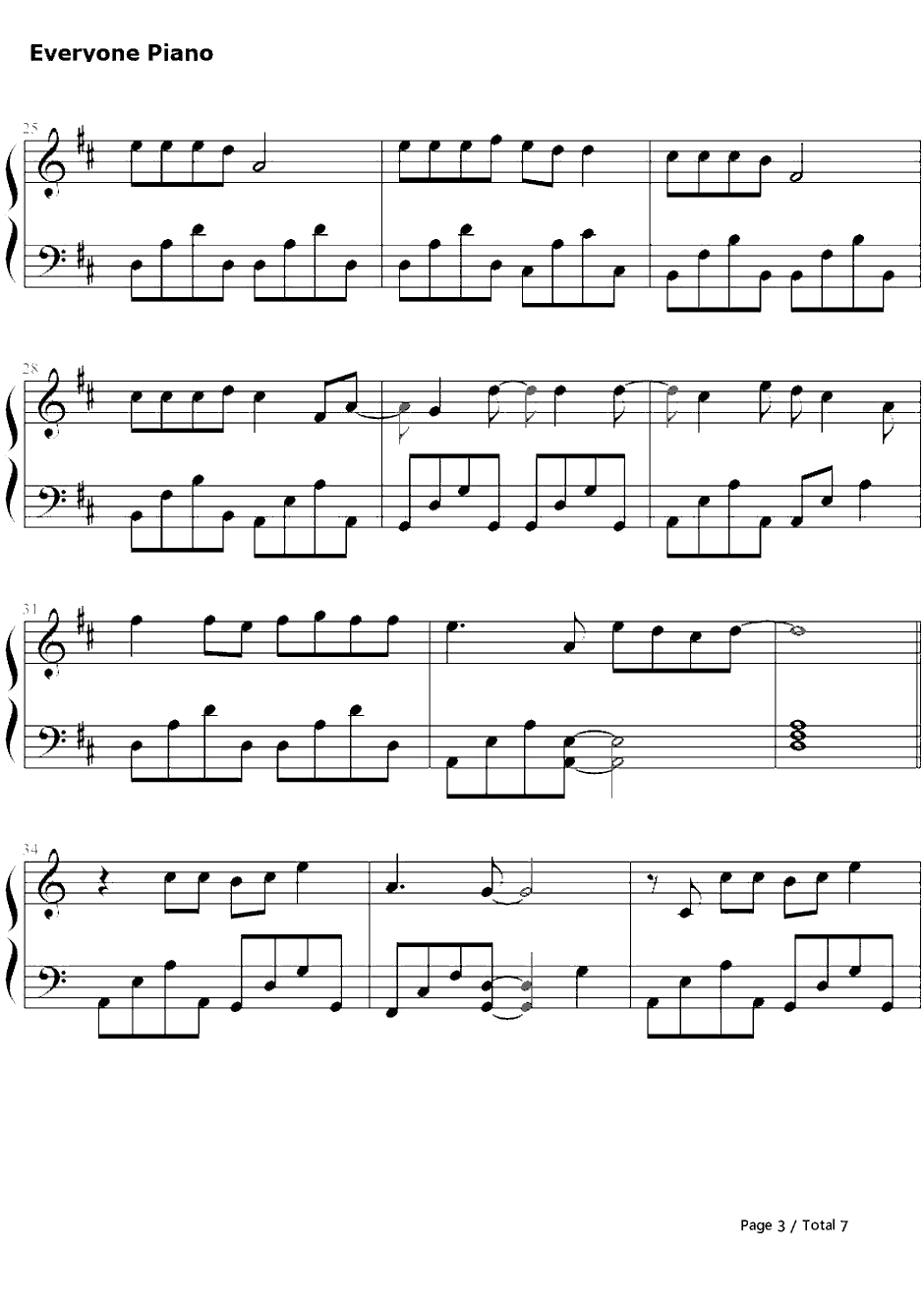 Anyone Of Us钢琴谱-葛瑞盖斯（GarethPaulGates）3