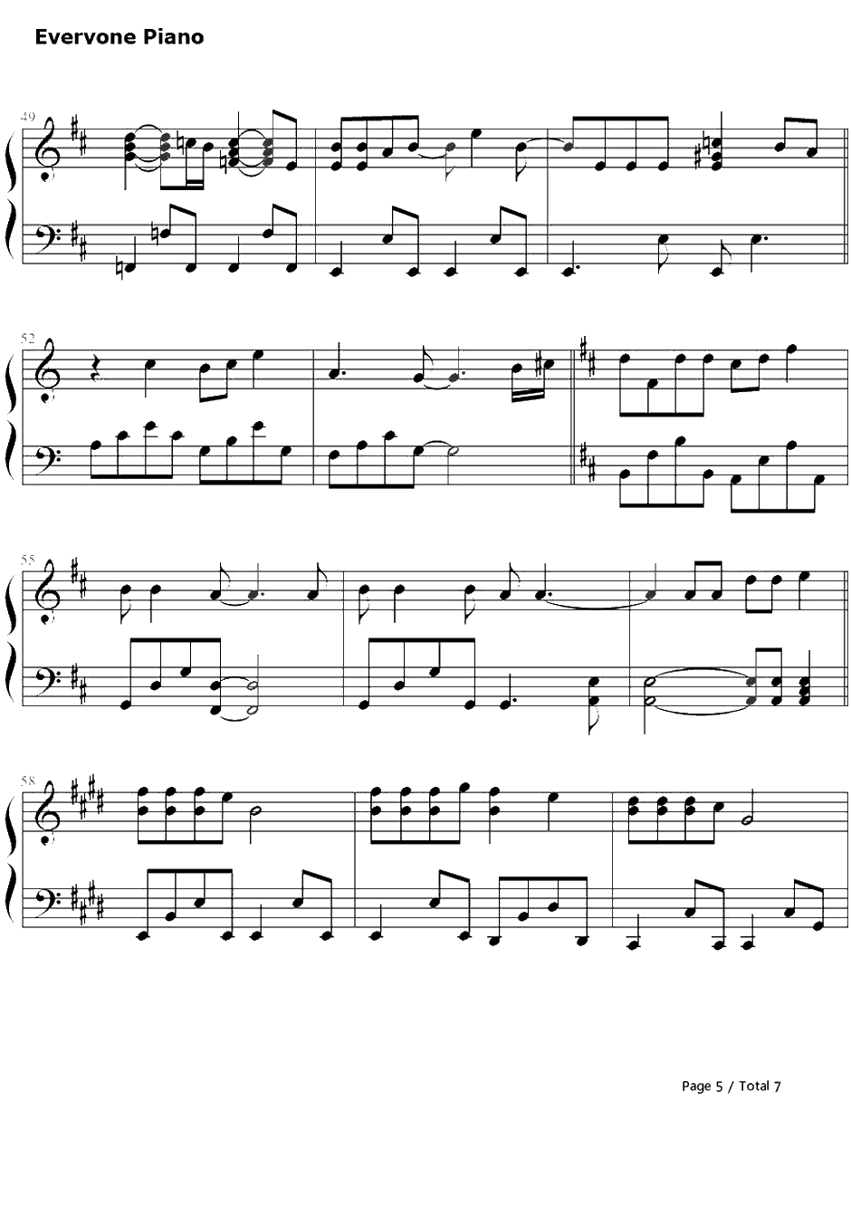 Anyone Of Us钢琴谱-葛瑞盖斯（GarethPaulGates）5