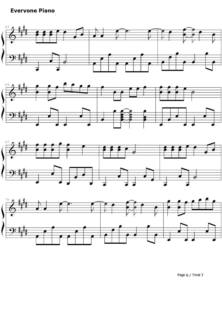 Anyone Of Us钢琴谱-葛瑞盖斯（GarethPaulGates）6