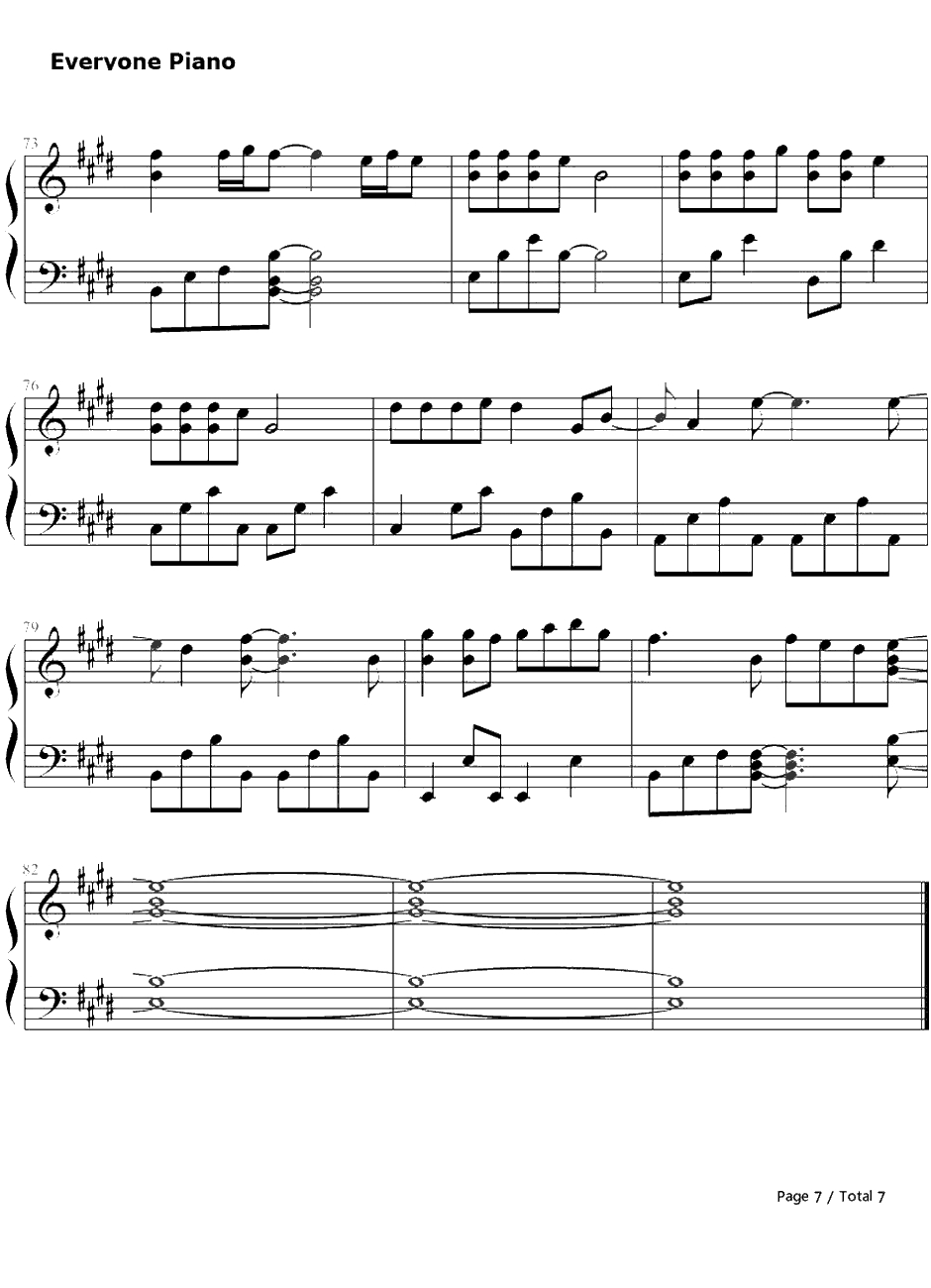 Anyone Of Us钢琴谱-葛瑞盖斯（GarethPaulGates）7