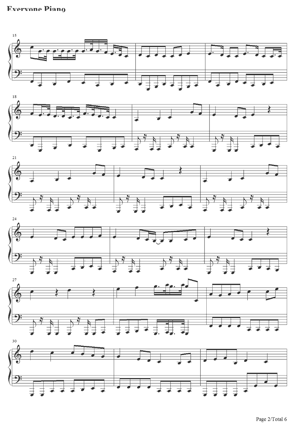 Clock lock works钢琴谱-初音ミク2