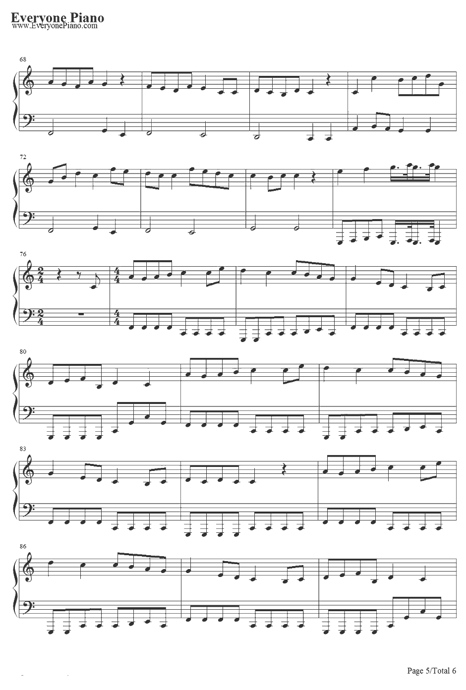 Clock lock works钢琴谱-初音ミク5