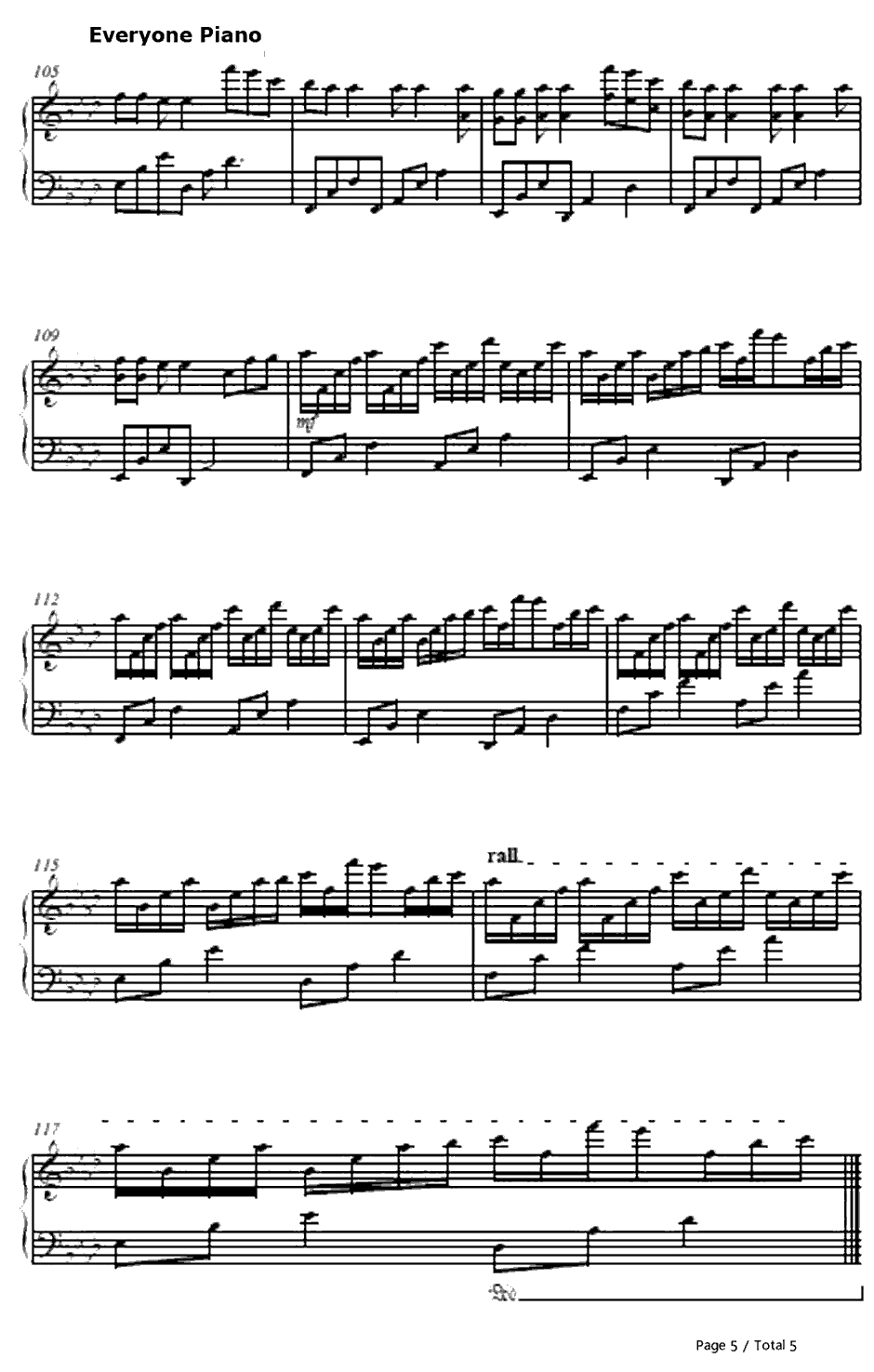 Levels(SkrillexRemix)钢琴谱-Avicii5