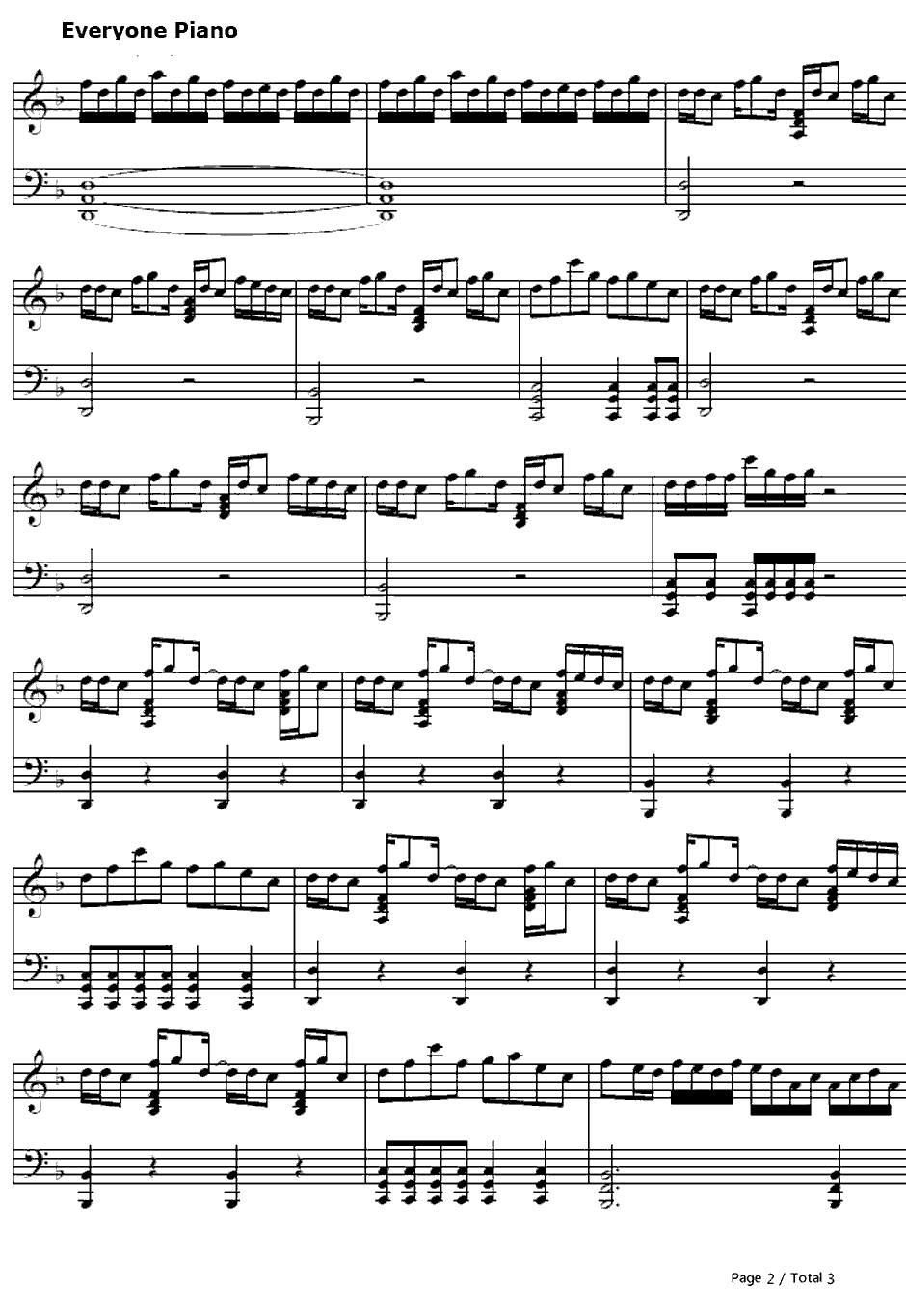 BRYNHILDR IN THE DARKNESS钢琴谱-鸨泽直-极黑的布伦希尔德OP2