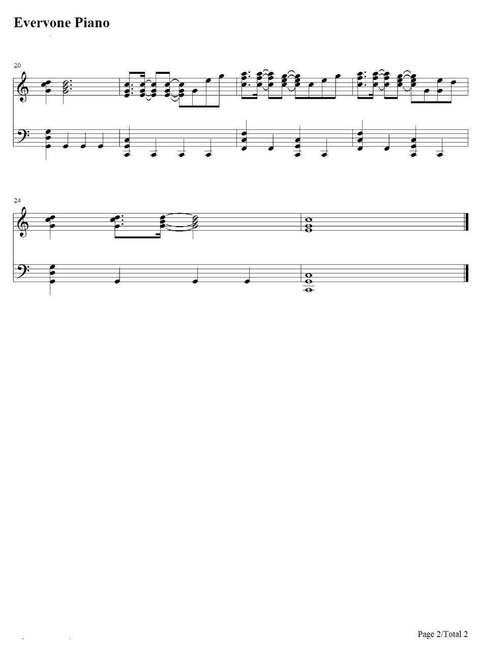 Some Nights钢琴谱-Fun2