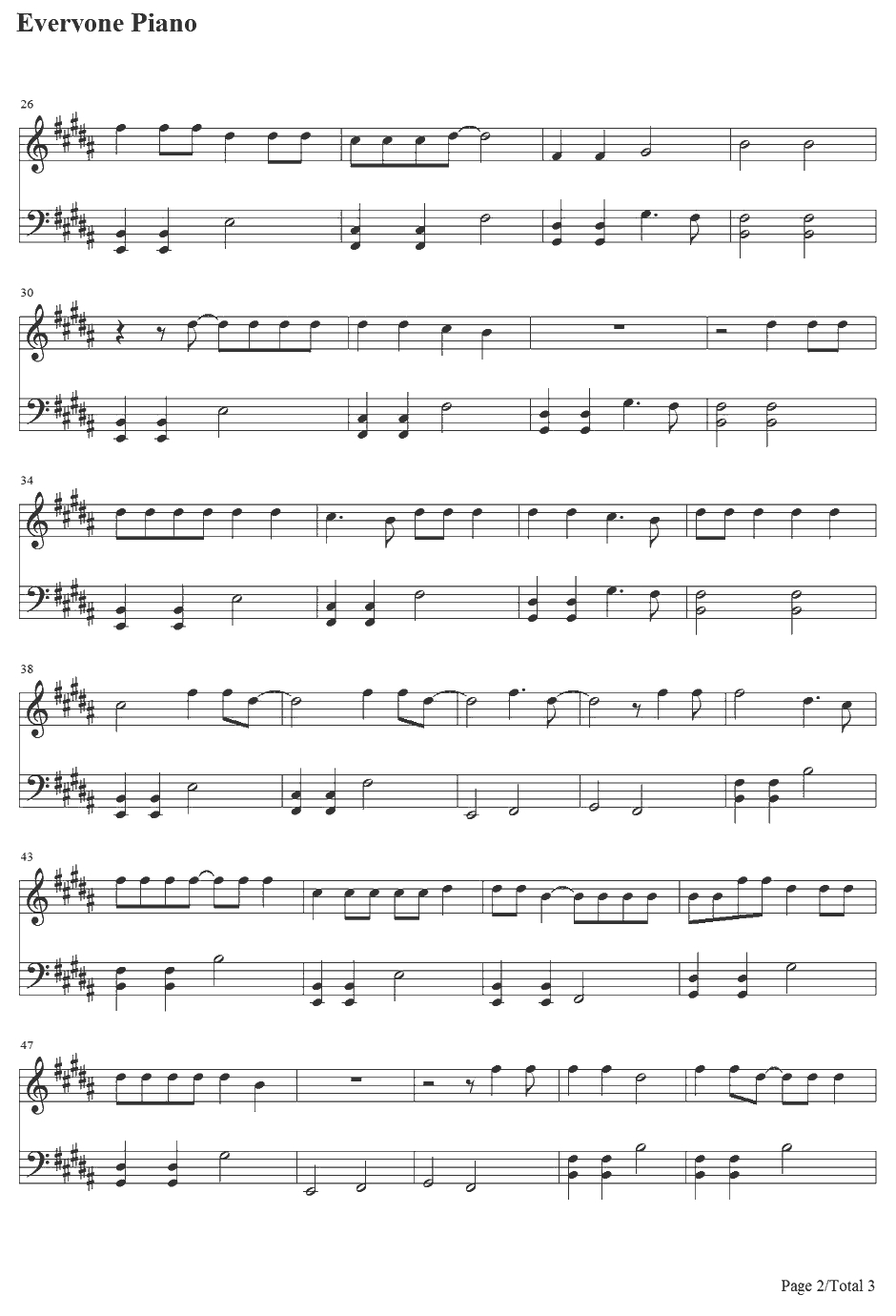 Chocolate钢琴谱-The19752