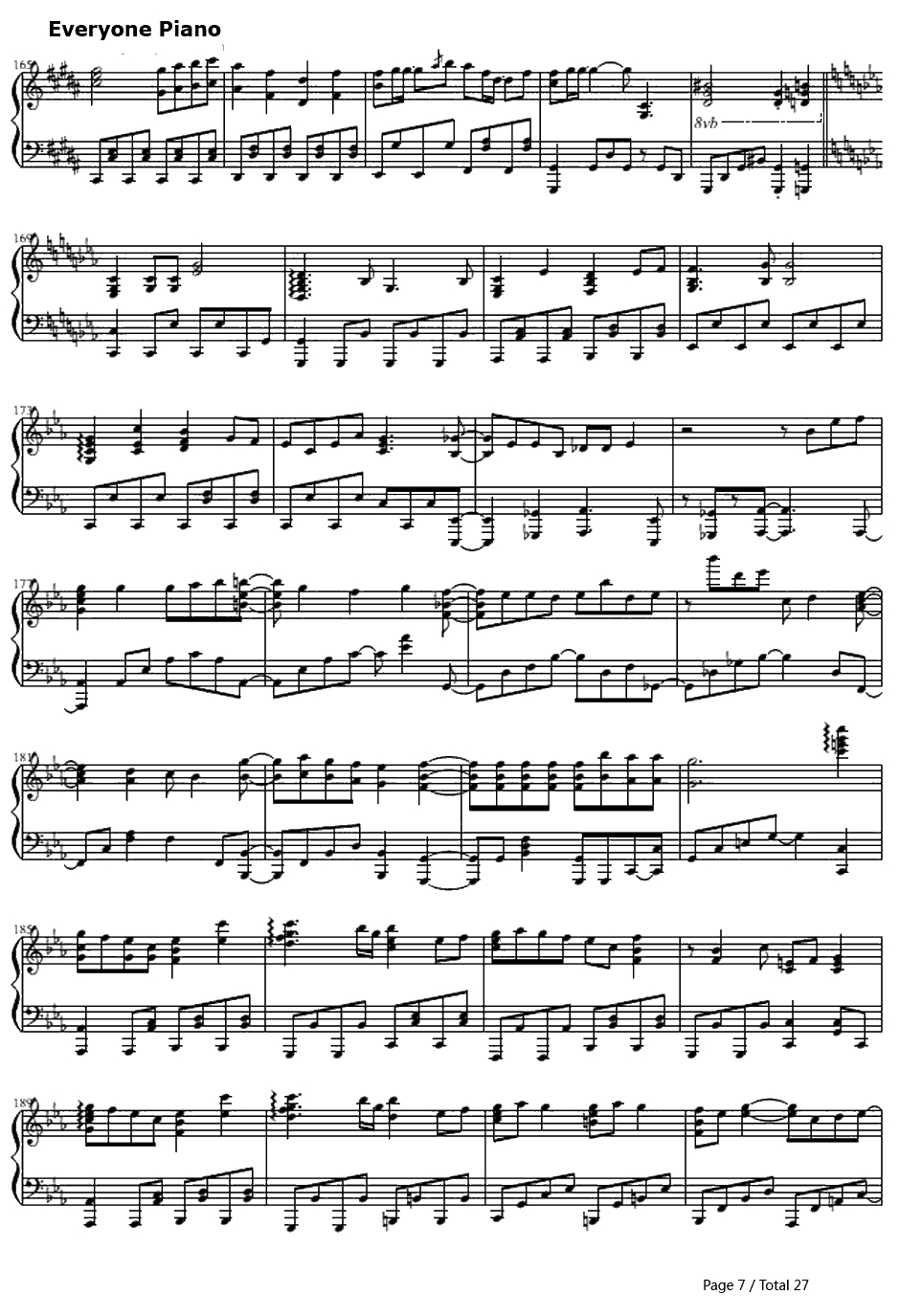 駆け抜けるアニソンメドレー钢琴谱-Anisonmedley7