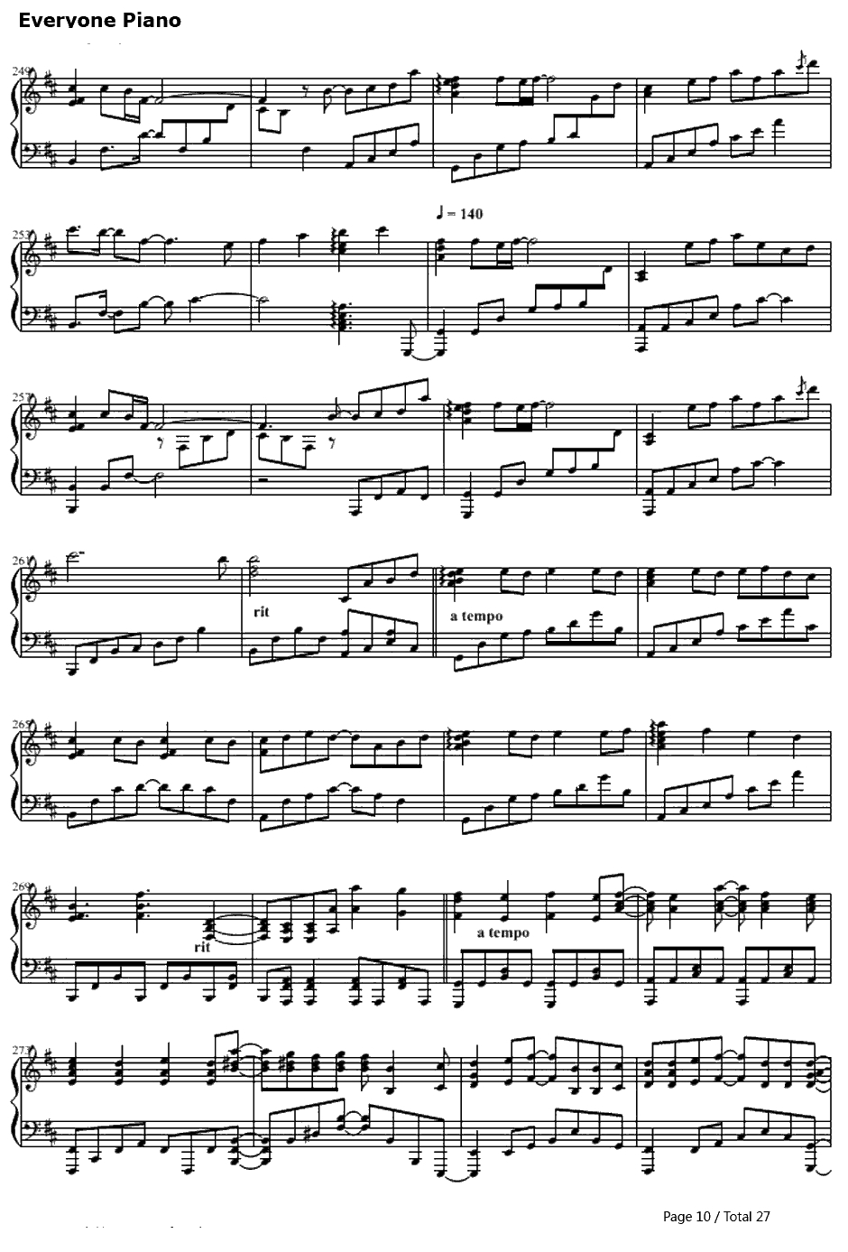 駆け抜けるアニソンメドレー钢琴谱-Anisonmedley10