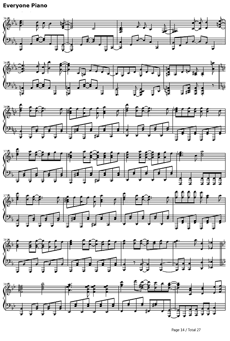 駆け抜けるアニソンメドレー钢琴谱-Anisonmedley14