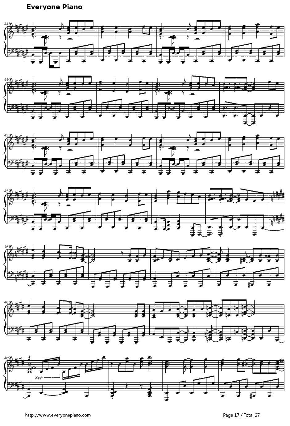 駆け抜けるアニソンメドレー钢琴谱-Anisonmedley17