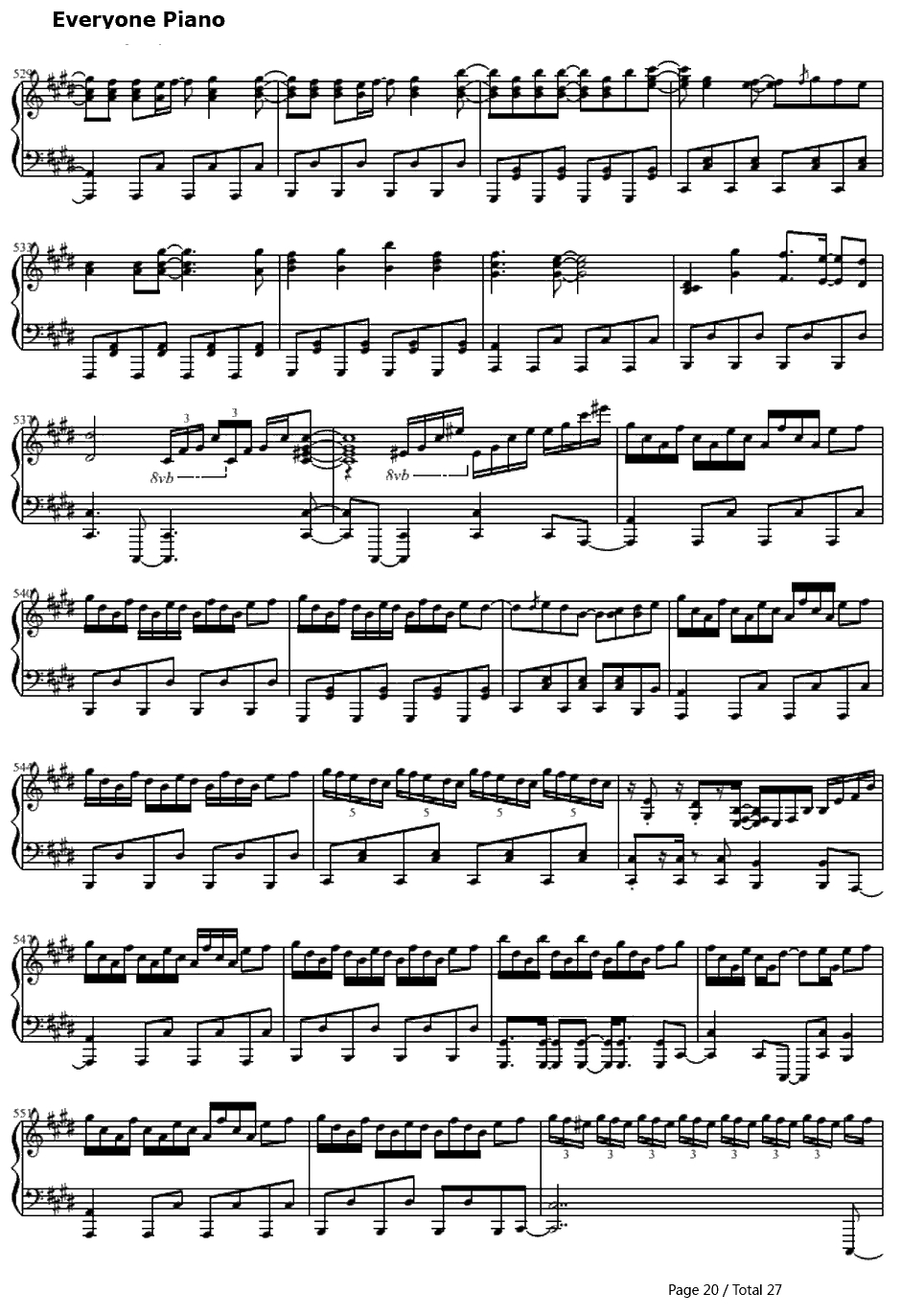 駆け抜けるアニソンメドレー钢琴谱-Anisonmedley20