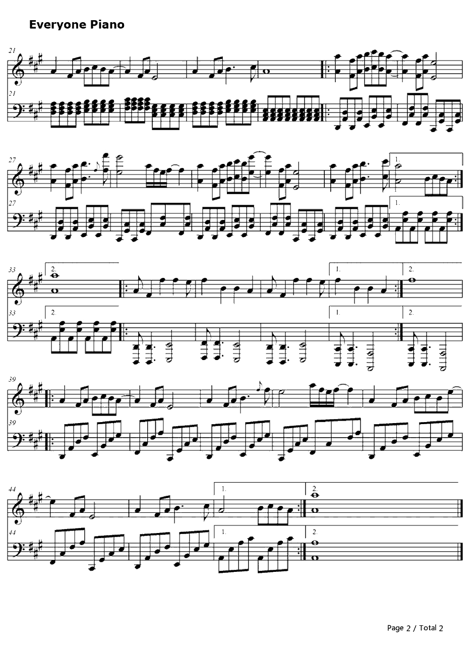 Dear Boy钢琴谱-Avicii2