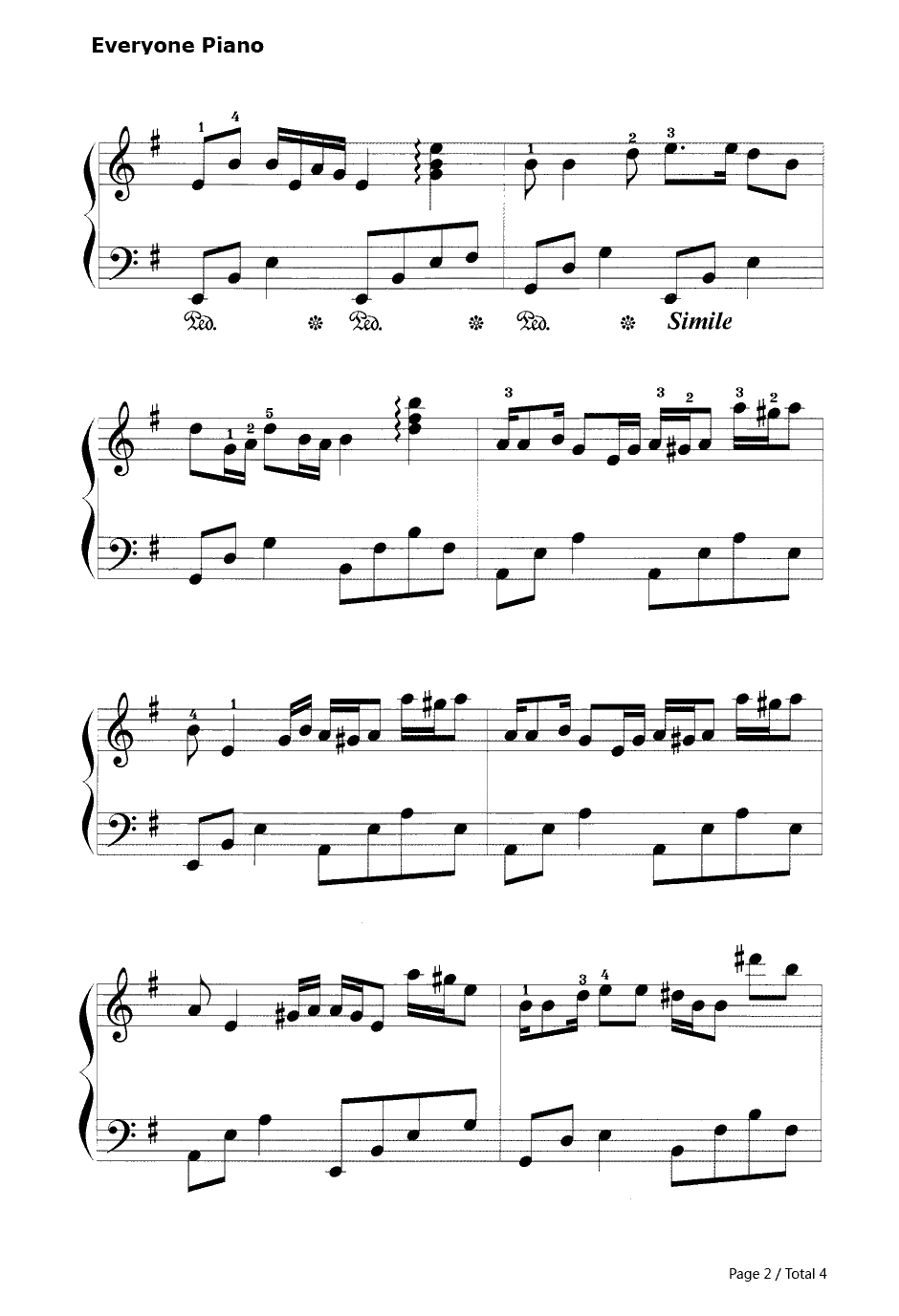 小背篓钢琴谱-宋祖英2