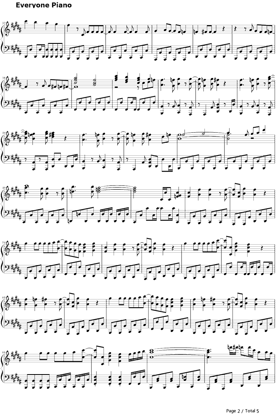 Fantastic future钢琴谱-田村ゆかり-变态王子与不笑猫OP2