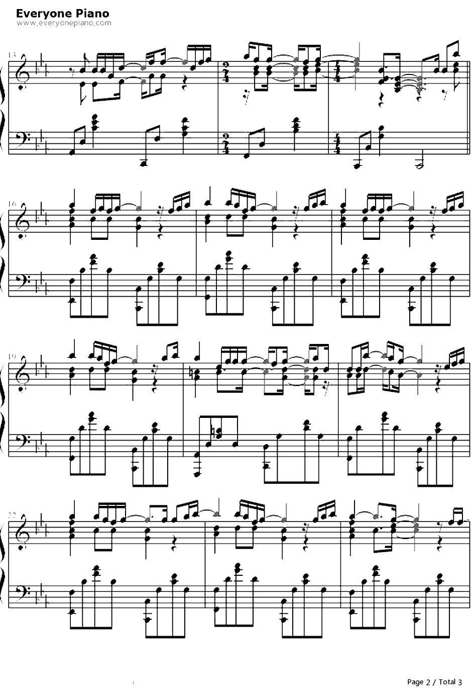 像今天一样的眼泪钢琴谱-许阁-来自星星的你OST62