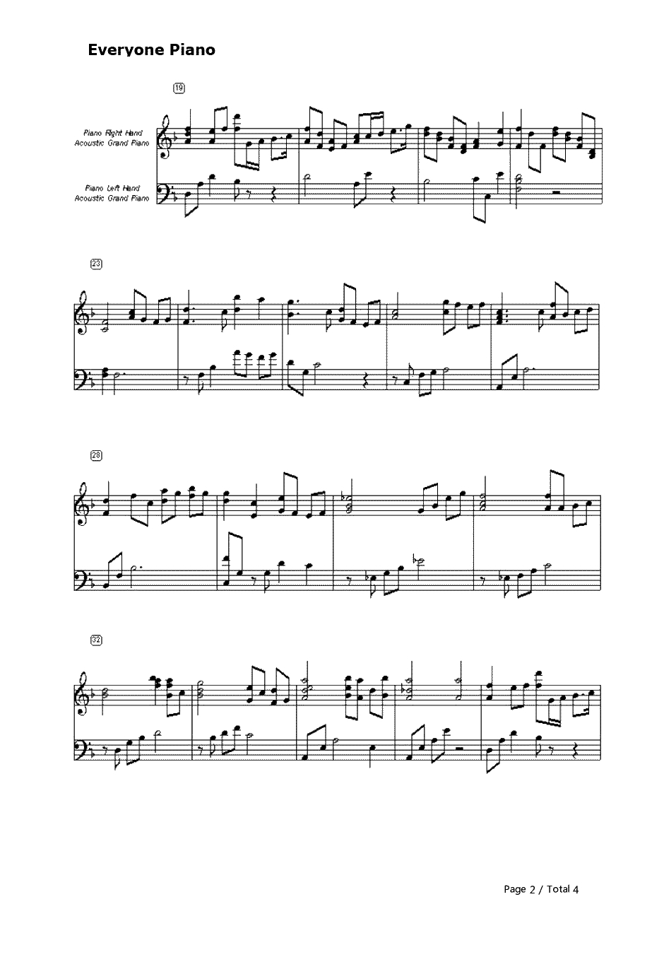 The Prayer钢琴谱-CelineDionAndreaBocelli2