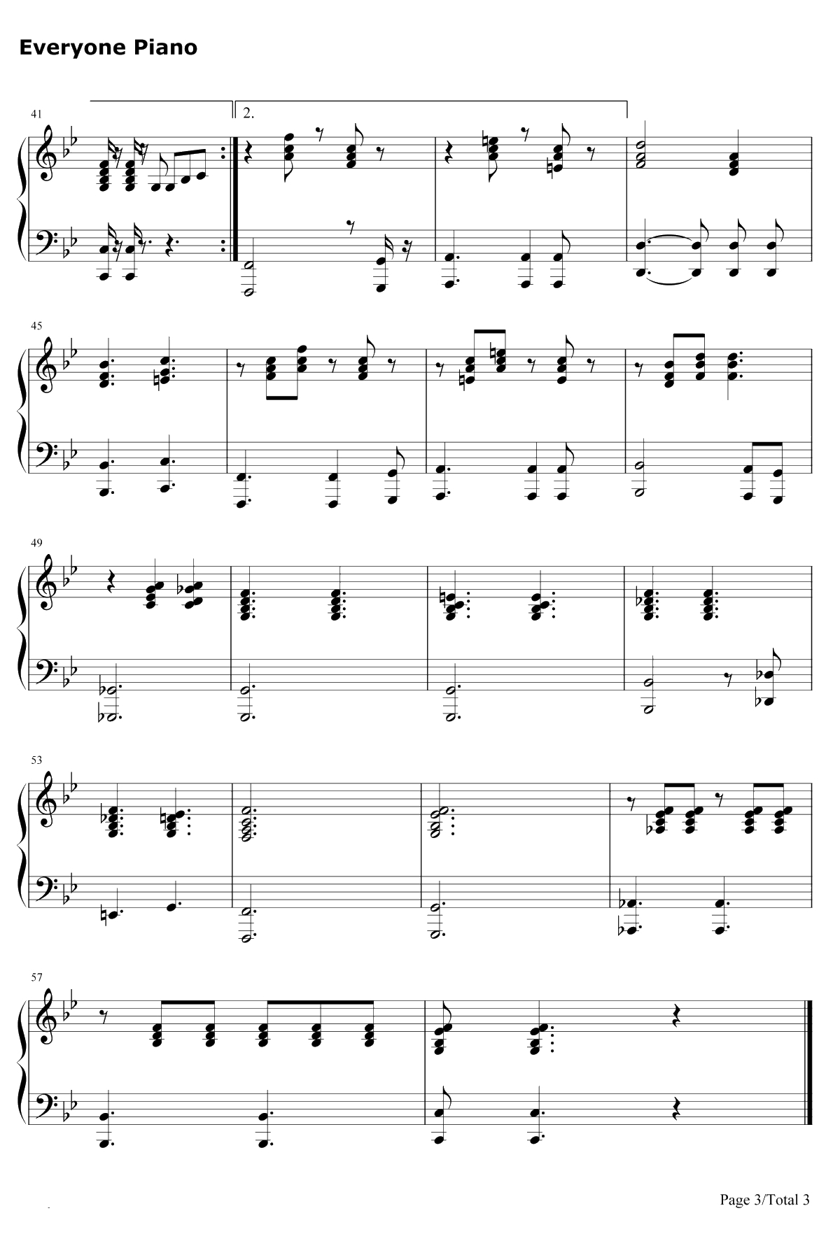 We Are the Champions伴奏钢琴谱-Queen皇后乐队3