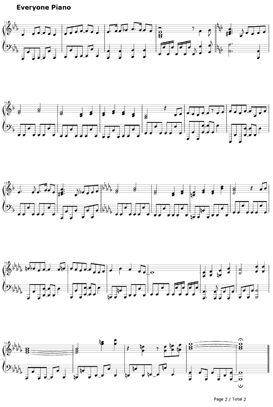 Birth钢琴谱-喜多村英梨-神不在的星期天OP2