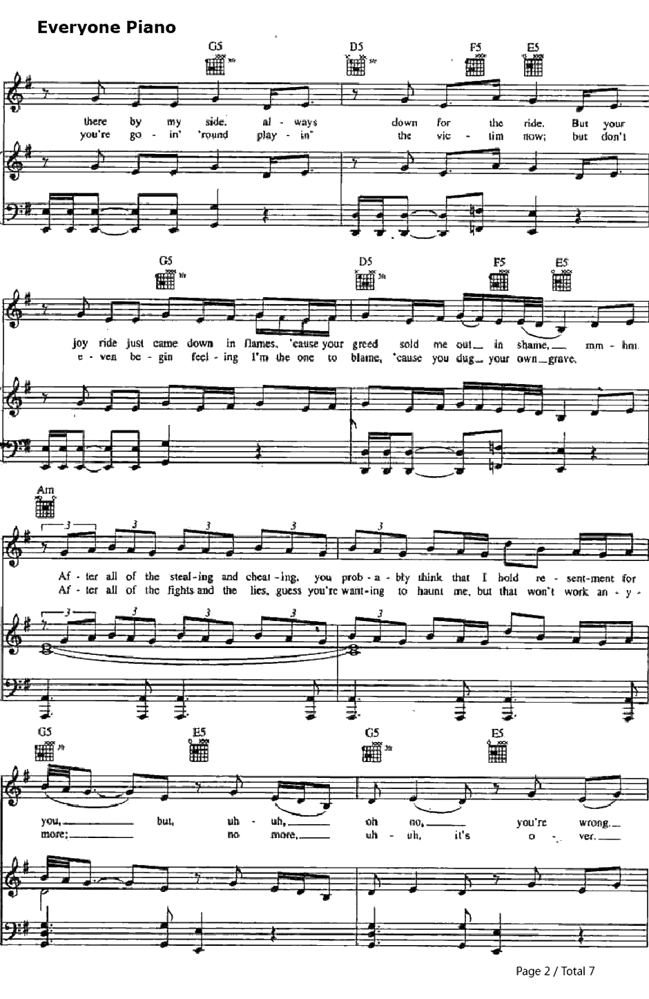 Fighter钢琴谱-ChristinaAguilera2