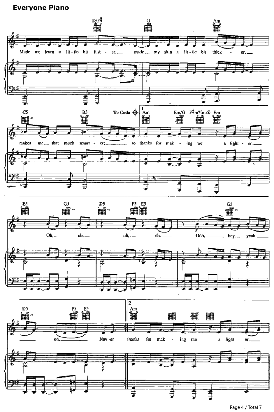 Fighter钢琴谱-ChristinaAguilera4