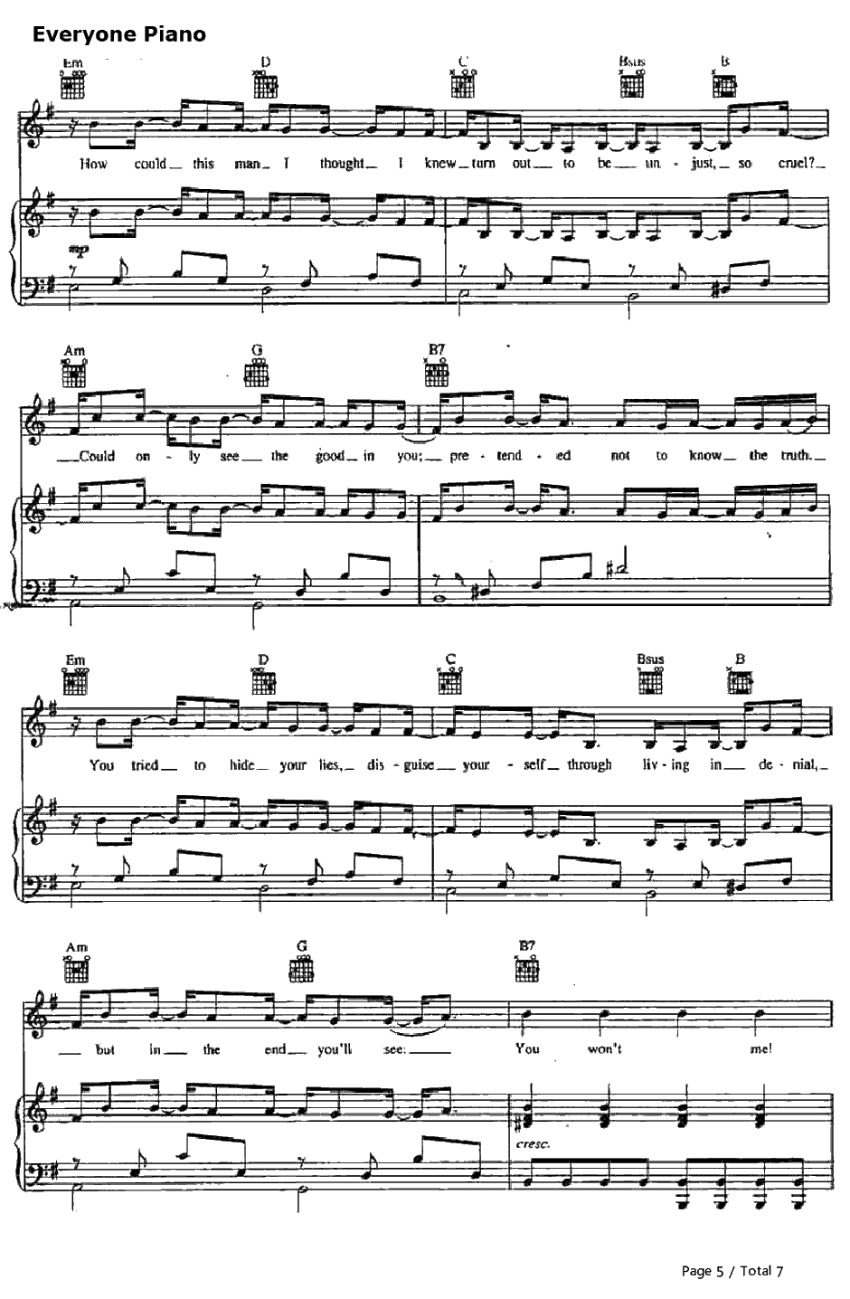 Fighter钢琴谱-ChristinaAguilera5