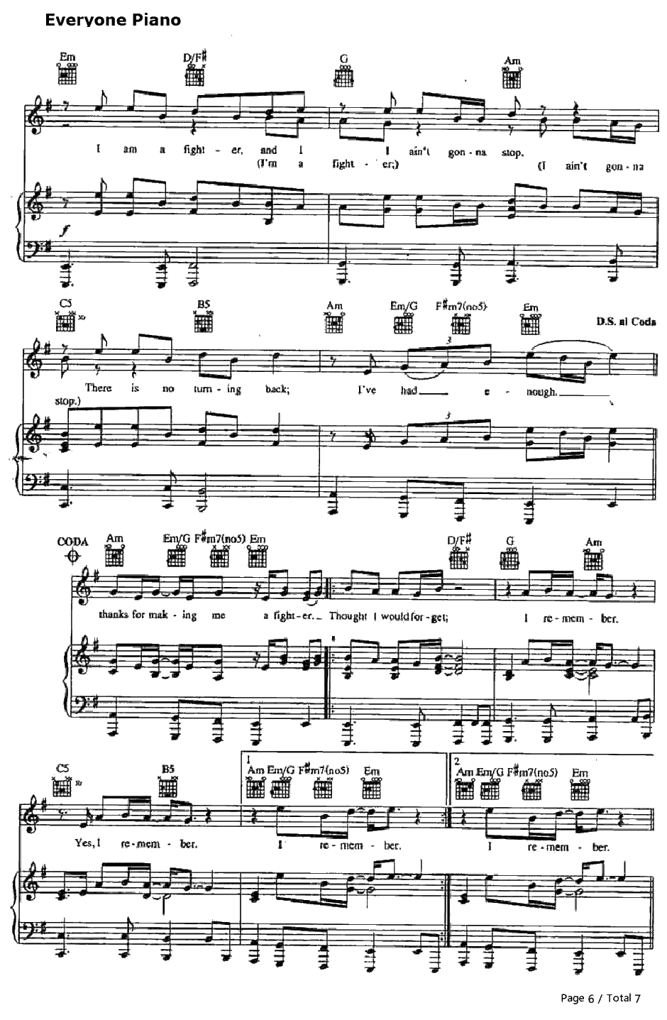 Fighter钢琴谱-ChristinaAguilera6