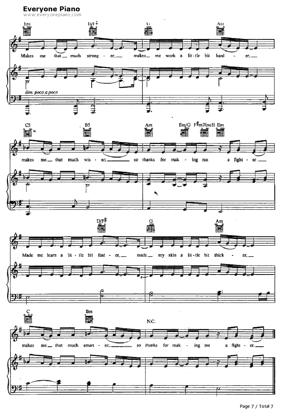 Fighter钢琴谱-ChristinaAguilera7