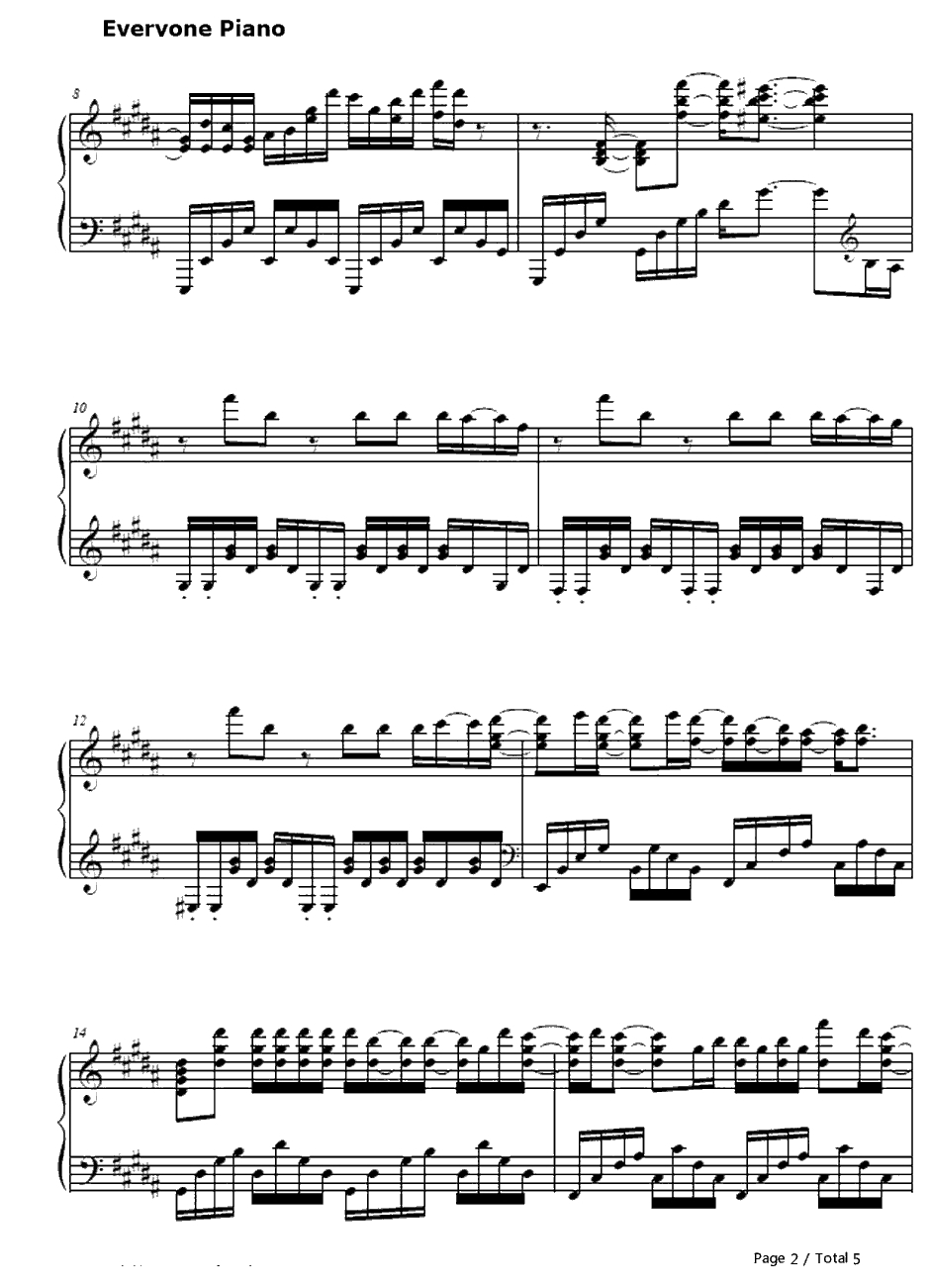 FANT AS TICTUNE钢琴谱-小野贤章-黑子的篮球2ED22